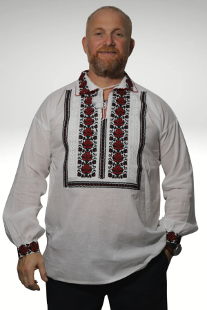 camasi traditionale - Cămașă tradițională Pinufie broderie rosie