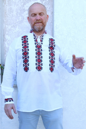 Cămașă tradițională Luchian broderie rosie [1]