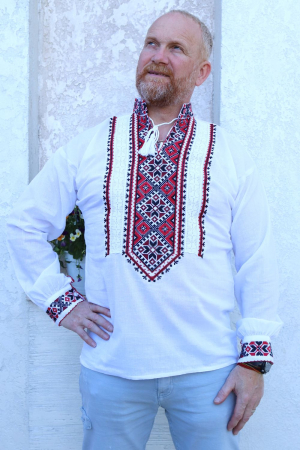 Cămașă tradițională Nichita broderie rosie [2]