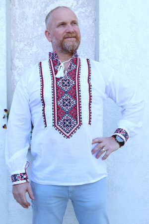 Cămașă tradițională Nichita broderie rosie [1]