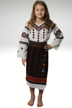 fote si catrinte - Catrinta rosie traditioanala copii