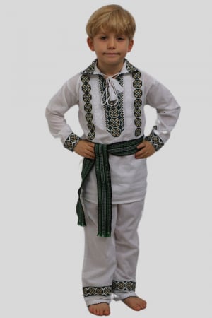 compleuri - Compleu baieti Marcel broderie verde