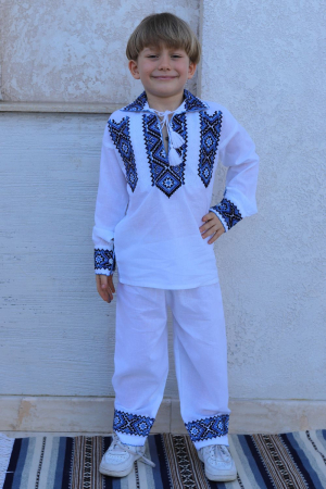 Compleu baieti Ierorei broderie albastra [2]
