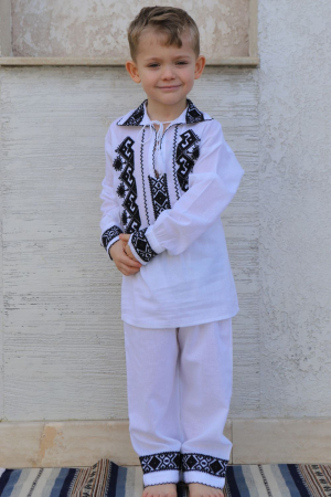 Compleu baieti Ilarion broderie neagra [1]