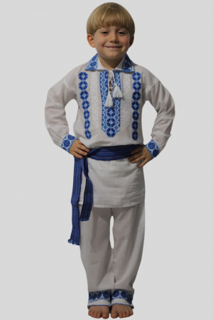 compleuri - Compleu baieti Marcel broderie albastră