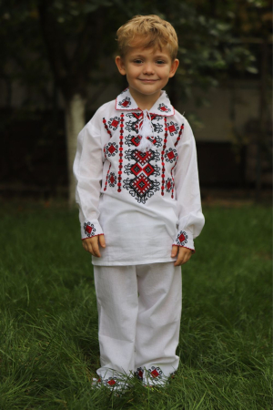 Compleu baieti Calinic broderie rosie [1]