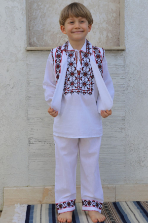 Compleu baieti Acvila broderie rosie [1]