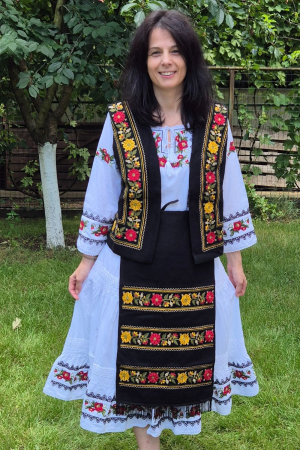 Dama - Compleu damă tradițional flori de toamna