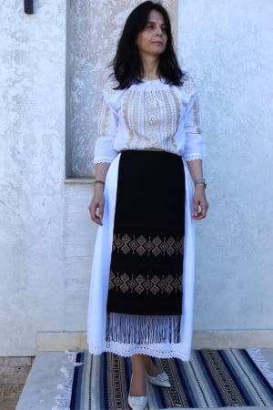 Dama - Fotă damă tradițională model geometric romb