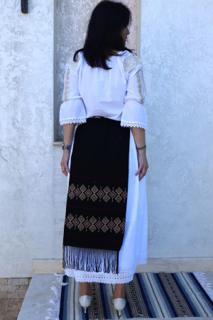 Fotă damă tradițională model geometric romb [1]