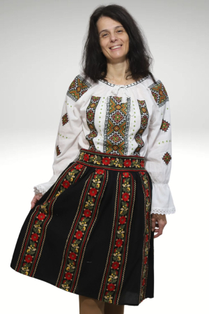 Fusta dama neagra flori de toamna [2]