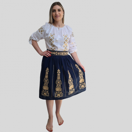 Fusta dama Monica culoare albastră [1]