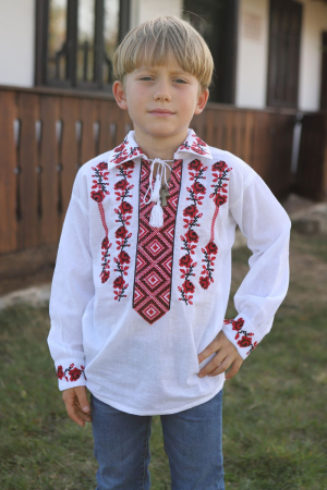 Copii - Ie băieți Adelyn broderie rosie