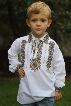 Ie băieți Miki broderie bej [2]