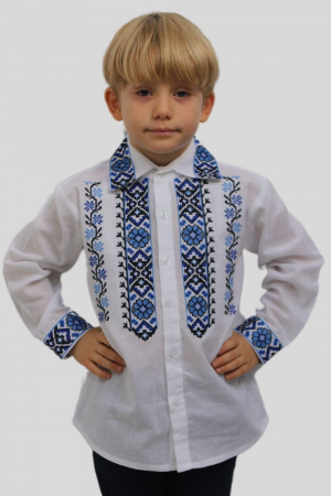 ie baieti - Ie băieți Aurelian broderie albastră cu nasturi