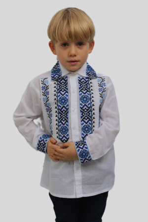 Ie băieți Aurelian broderie albastră cu nasturi [2]