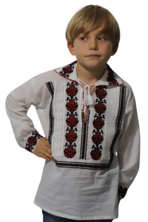 ie baieti - Ie băieți Pinufie broderie rosie