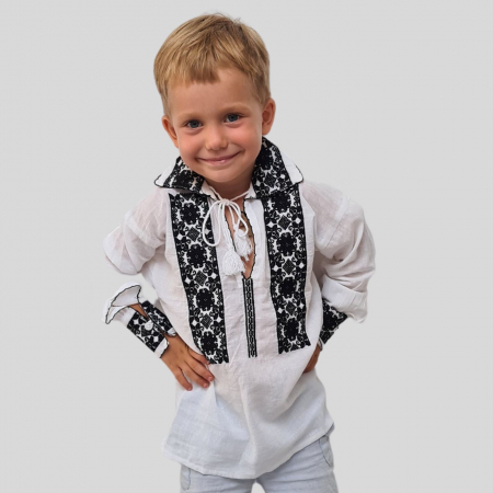 ie baieti - Ie băieți Matia broderie neagra