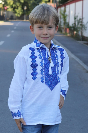 Copii - Ie băieți Liviu broderie albastra