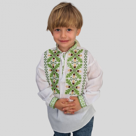ie baieti - Ie băieți Paraschiv broderie verde
