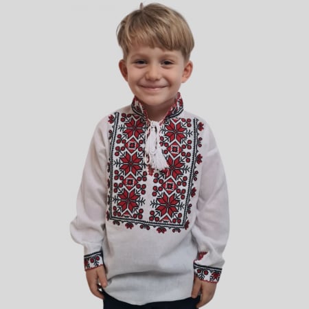 Copii - Ie băieți Stelu broderie roșie