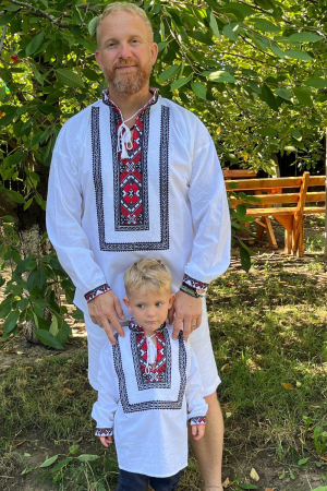 Ie băieți Leon broderie rosie [2]