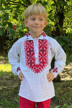 ie baieti - Ie băieți Filimon broderie rosie