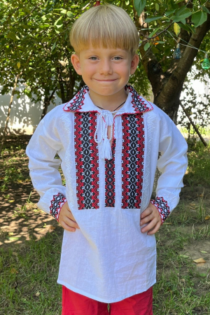 ie baieti - Ie băieți Andronic broderie rosie