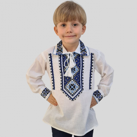 ie baieti - Ie băieți Nichita broderie albastră