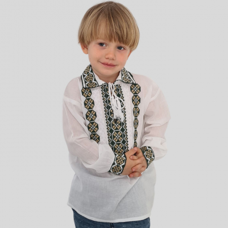 Ie băieți Marcel broderie verde [1]