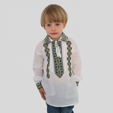 Ie băieți Marcel broderie verde [2]