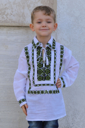 ie baieti - Ie băieți Martinian broderie verde