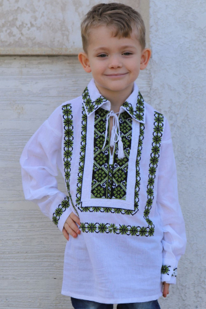 Ie băieți Martinian broderie verde [2]