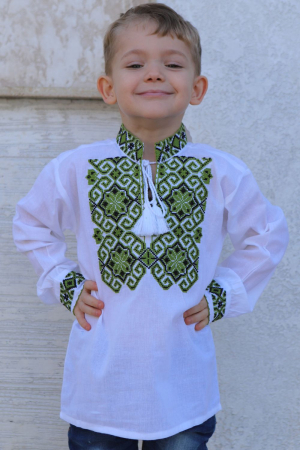 Ie băieți Nicanor broderie verde [2]