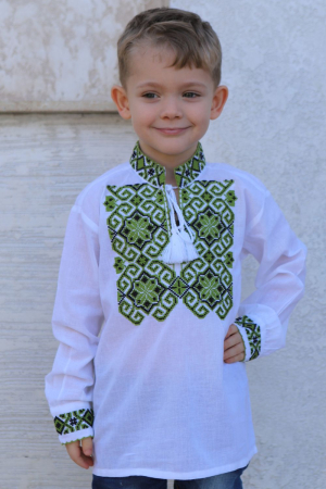 Ie băieți Nicanor broderie verde [1]