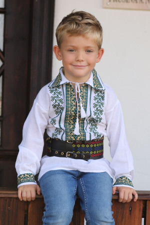 Copii - Ie băieți Mateo broderie verde