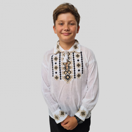 Ie băieți Calinic broderie bej [1]