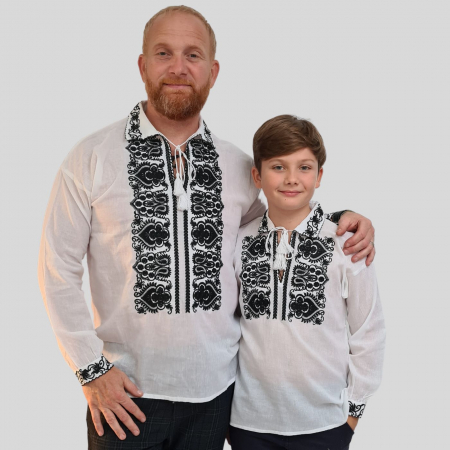 ie baieti - Ie băieți Cosma broderie neagra