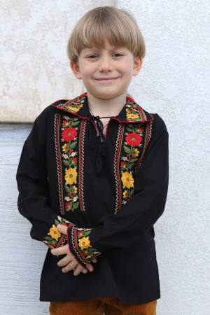 Ie băieți Flori de toamna neagra [2]