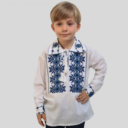 Ie băieți Olivian broderie albastră [1]