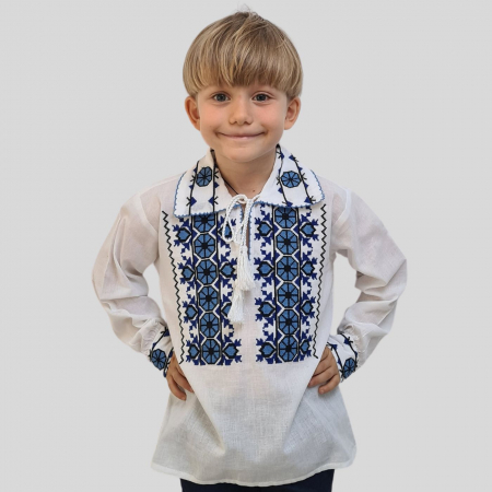 Copii - Ie băieți Olivian broderie albastră