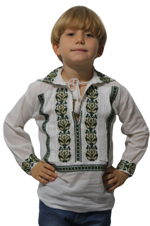 Ie băieți Pinufie broderie verde [1]