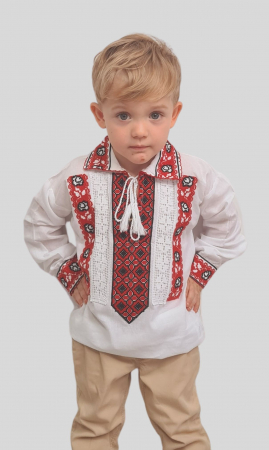 ie baieti - Ie băieți Eladie broderie rosie