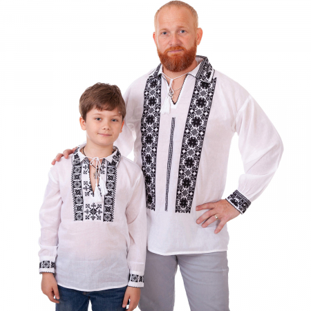 Cămașă tradițională Matia broderia neagra [1]