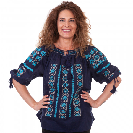 Dama - Ie damă Ștefania, culoare bleumarin