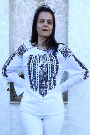 ie - Ie damă Aurelia broderie neagra