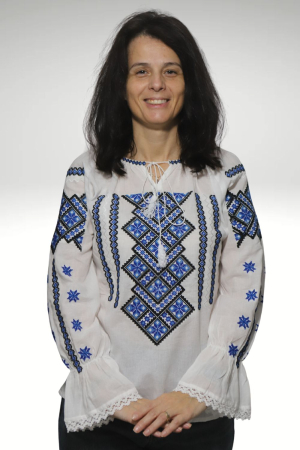 ie - Ie damă Anania broderie albastra