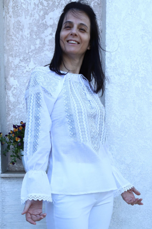 ie - Ie damă Aurelia broderie argintie