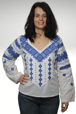 Ie damă Antuzia broderia albastra [1]