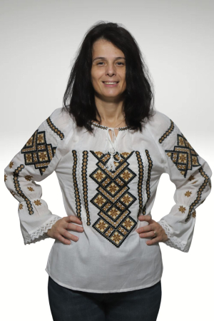 Dama - Ie damă Anania broderie maro